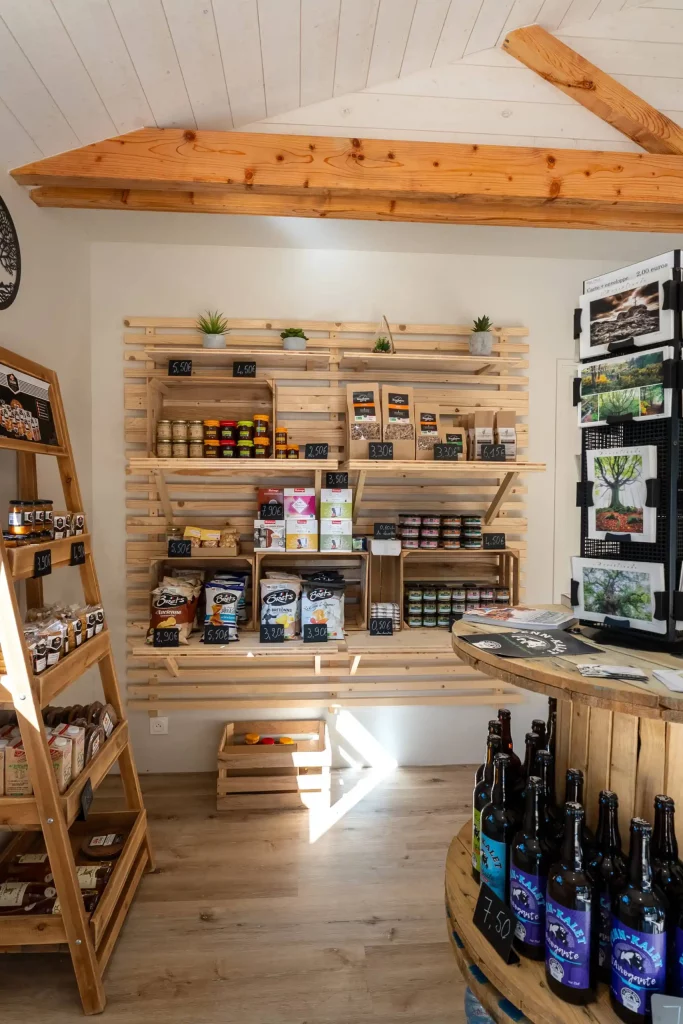 produits du terroir vendus à l’épicerie du camping près de Malestroit